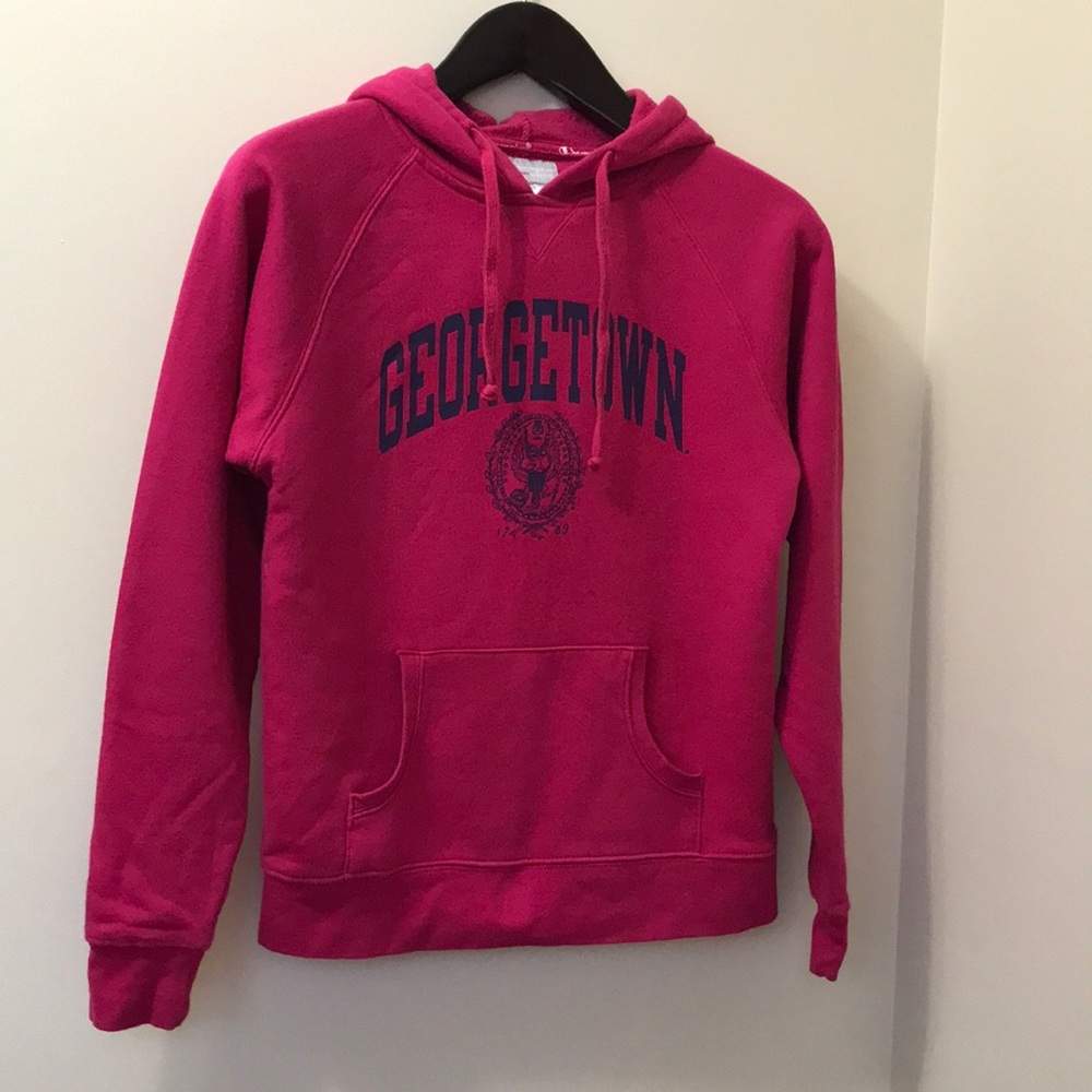 Women's Pink Champion Georgetown Pullover Hoodie Size S